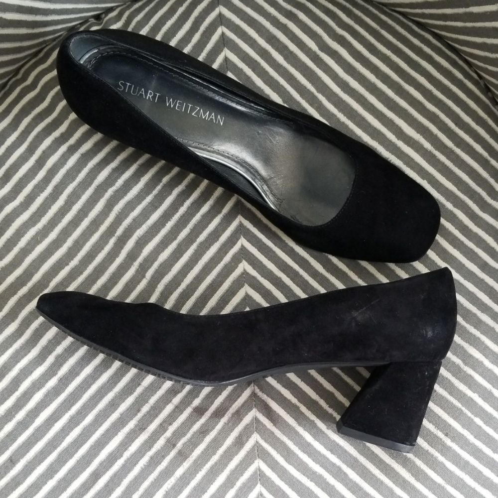 Stuart Weitzman Black Suede Heels